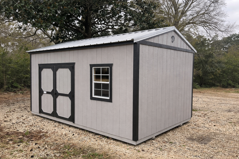 Portable Buildings, Sheds, Cabins, Carports, Metal Buildings, Garages, Barns, Workshops For Sale at Johnson Portable Buildings in Covington, Louisiana. (Also serving surrounding towns including Mandeville LA, Madisonville LA, Abita Springs LA, Lacombe LA, Slidell LA, Folsom LA, New Orleans LA, Metairie LA, Kenner LA, etc.)