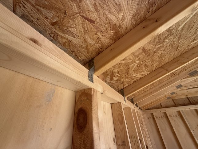 garden shed interior Covington LA 12x20