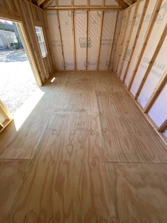 12x20 Garden Shed - Interior View Showing View From Right End Wall - Available For Sale In Covington LA