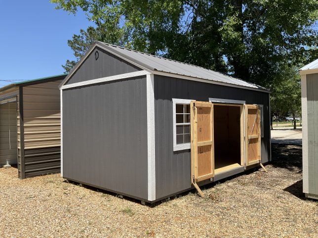 12x20 Garden Shed With Double Wood Doors Open Available For Sale In Covington LA
