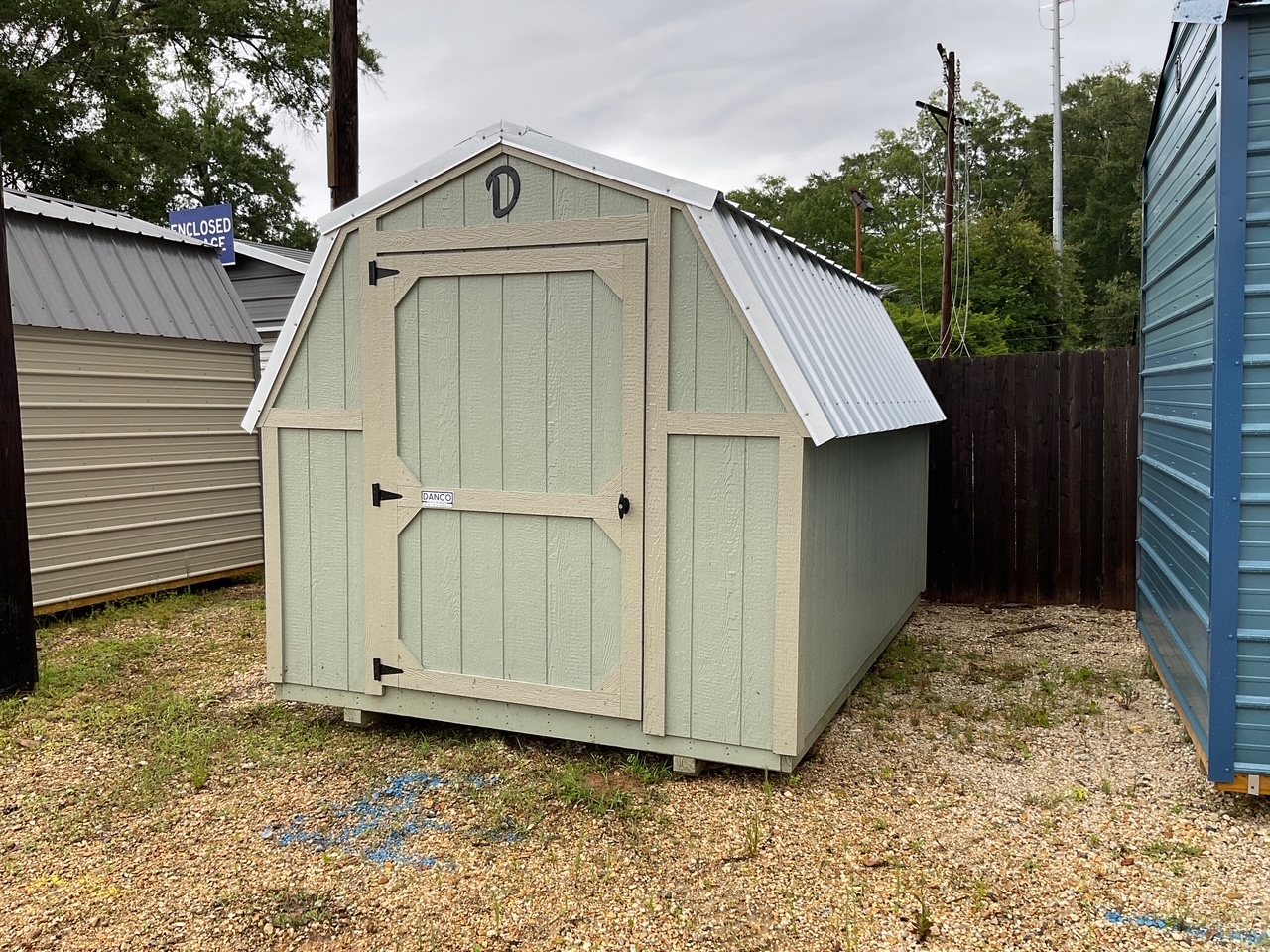 8×12 Short-Wall Barn in Covington LA (260093) | Johnson Portable Buildings