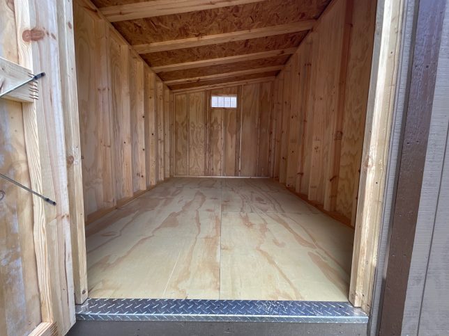 Interior of 8x12 Urban Shed